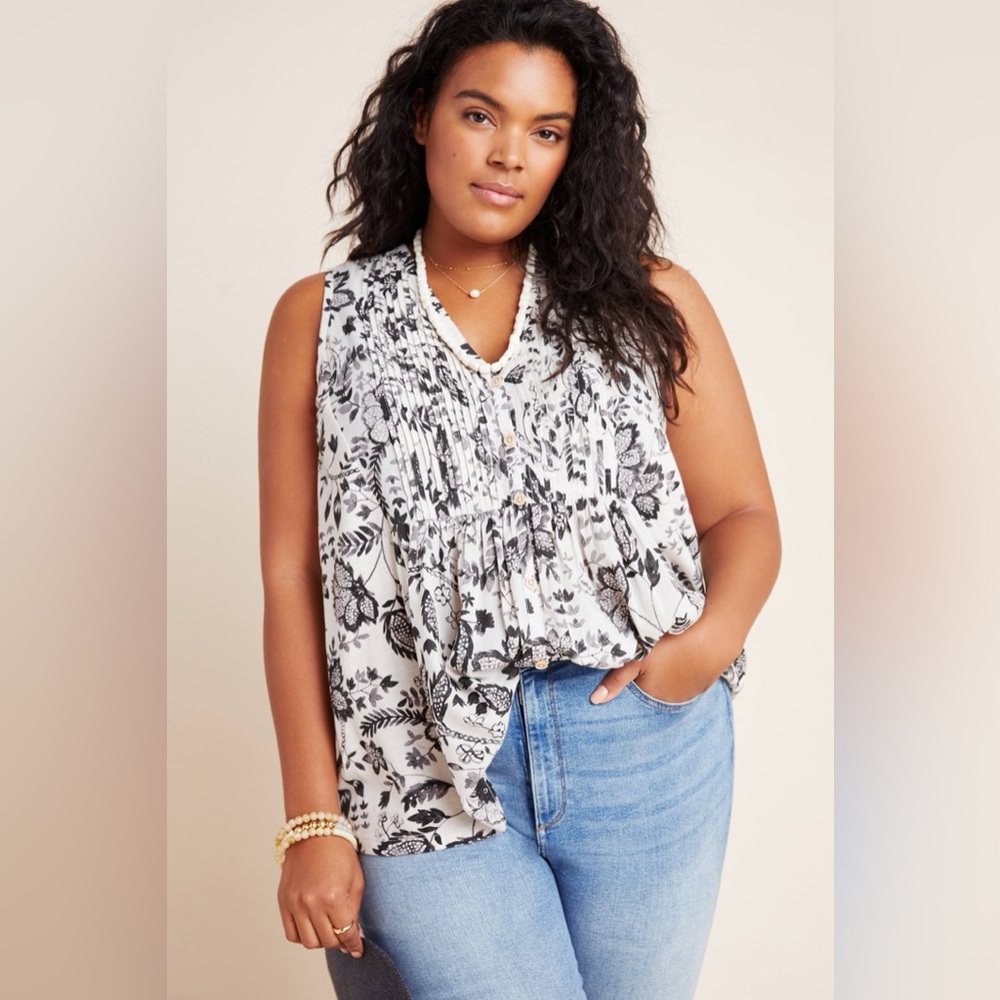NWT Maeve Bailee Pleated Top - Picture 3 of 10